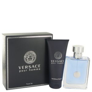 Versace Pour Homme by Versace Gift Set -- 3.4 oz Eau De Toilette Spray + 3.4 oz Shower Gel (Men)