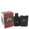 24 Go Dark The Fragrance by ScentStory Eau De Toilette Spray + .8 oz Mini Pocket Spray 3.4 oz (Men)