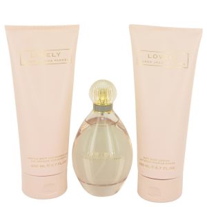 Lovely by Sarah Jessica Parker Gift Set -- 3.4 oz Eau De Parfum Spray + 6.7 oz Body Lotion + 6.7 oz Shower Gel (Women)