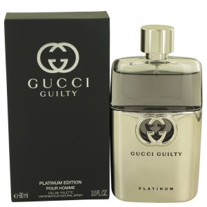 Gucci Guilty Platinum by Gucci Eau De Toilette Spray 3 oz (Men)